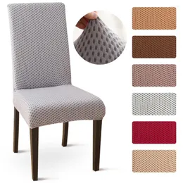 Campa a cadeira Spandex Jacquard Soild Color Furniture Protector Slipcovers para sala de jantar Removável no casamento