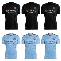 Nowy Jork City 2024 2025 Jersey Kit Kit Men 24 25 koszulka piłkarska Podstawowa domek niebo niebieski odwagi czarny talles Magno Fernandez Rodriguez Keaton