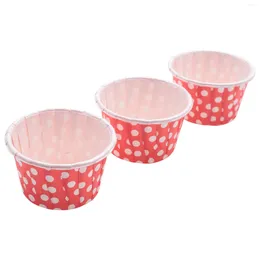 Formy do pieczenia 100 -krotnie papierowe wkładka babeczka muffinka cukierka nakrętka przekąska GreaseProof deser kubki Kolor: czerwona kropka: 3,8 cm 3 cm 5 cm