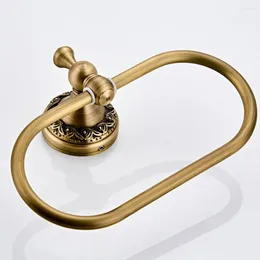 Liquid Soap Dispenser Oval Towel Ring Antique Brass Exquisite Pattern Carving Hanger Hand Holder For Bathroom Kitchen Accessories