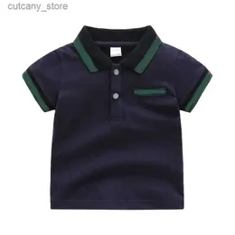 Tシャツの子供用Tシャツデザイナー服Toddr Boys Girls Polos Kids Shirts Child Brand Baby Latticeターンダウンカラートップス衣料品TシャツL46