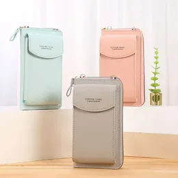 Cartilhas Bolsas de celular de grande capacidade Bolsas de celular Bolsa de ombro multifuncional Bola de couro PU CARTRO DE CARTÃO ACESSÓRIOS DE MENINAS