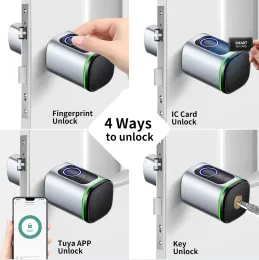 Lock Gimdow Bluetoothcompatible smart lock for Fingerprint/App/Key/Card unlock with Tuya smart or smart life Electronic Door Lock