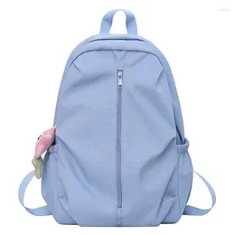 Backpack Waterproof Borse Girl Girl Boy Oxford Cloth Multifunzionale Elegante semplice colore solido Viaggiata con cerniera casual