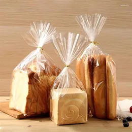 Gift Wrap 100pcs Plastic Bags Transparent Bag For Toast Bread Soft Frosted Food Packaging Baking Wedding