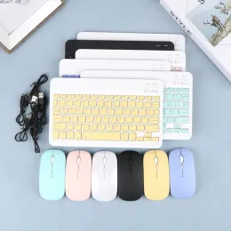 Combos 1set 10 polegadas Universal Wireless Bluetooth Mouse de teclado para iPad Tablets Laptops Smart Phones com cabo USB