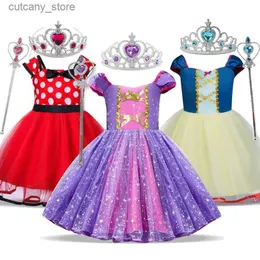 فساتين الفتاة Toddr Baby Girls Party Princess Costume Complay Cosplay 1st Birthday Kids Dresses Halloween Enclise Congly Clothing L240402