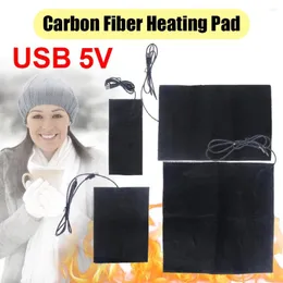 Halılar 1/4pcs karbon fiber ısıtma sıcak macun eli daha sıcak usb güvenli ısıtmalı film elektrikli kış ateşi ısı mat kumaş yelek ceketi