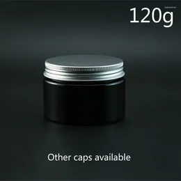 Garrafas de armazenamento 120g preto vazio jarte de plástico loção de garrafas de capa de pele creme de café recipientes de embalagem de doces 20pcs