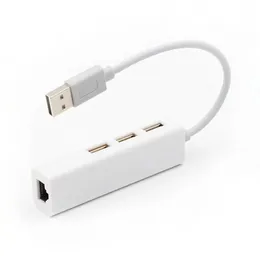 USB Ethernet USB Hub para RJ45 LAN Rede Card 10/100 Mbps Adaptador Ethernet para Laptop Mac iOS PC Windows RTL8152 USB 2.0 Hub