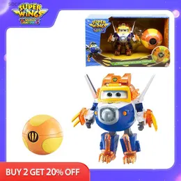 Action Toy Figures Super Wings S6 5 Inches Transforming Paul Ball - Djurkraft Roboter Deformation till Airplane Action Figures Anime Kid Toys Gif L240402