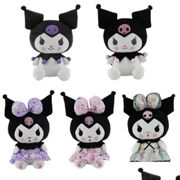 Film tv plushing giocattolo da 25 cm cartone animato kawali p giocattoli lolita melodia kuromied bambole di ripieno morbide per bambini consegna di natale di compleanno di compleanno g dhznf