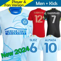 2023 2024 Atlanta United FC Soccer Maglie per bambini 23/24 Shirt da calcio Away Resurgens Home Home Black 17S 'Terza 3a Giakoumakis Almada