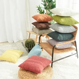 Kudde nordisk minimalism vanlig färgkuddkuddar bomullslinne soffa soffa täcker dekorativa kastkuddar täcker heminredning