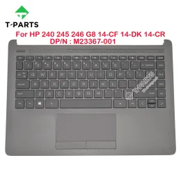 Carte M233367001 Grigio origine Nuovo per HP 240 G8 245 G8 246 G8 240 G9 14CF 14DK 14Cr Palmrest Up Case US Tastiera KB Cover