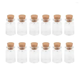 Storage Bottles 100Pcs 6ml Small Empty Clear Glass Jars With Cork Wishing Perfume Craft Decorative Refillable Vials Versatile Reusable