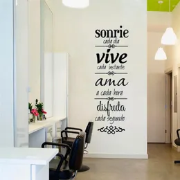 Adesivos de parede adesivos espanhol regras adesivos para decoração de decoração normas de casa vinilos decorativos