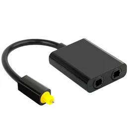 Toslink Splitter 1 in 2 Out Optical Audio Splitter Cavo digitale Cavo ottico Distributore audio ottico per TV, DVD