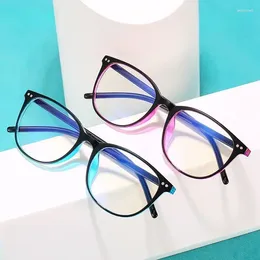 Occhiali da sole 2024 Trending Blue Light Bloccando gli occhiali retrò di occhiali da donna Ultralight Round Transparent Fashion Eyewear Students