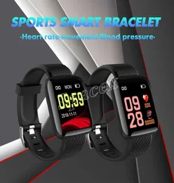 Factory 116 Plus Smart Watch 144 tums blodtryck hjärtfrekvensmonitor Sport Smart Armband Fitness Tracker Armband WIT2377737