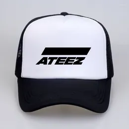 Ball Caps Kpop Grubu Ateez Beyzbol Hongjoong Seonghwa Yunho Yeosang San Mingi Wooyoung Jongho Bir genç Z Hat