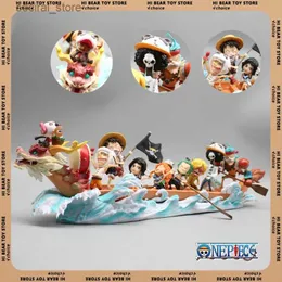 Экшн -фигурки одно изделия аниме фигуры Strat Hat Figures Dragon Boat Race Series Luffy Model Luffy and Friends Collection Desk Dired L240402