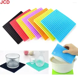 Table Mats 1pcs Food Grade Silicone Place Mat Square Waterproof And Oil-proof Pot Kitchen Dining Anti-scalding