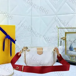 Heiße Luxurys Designer -Tasche Mode Womens Crossbody Geldbörse Leder drei in einem Mahjong -Taschen Kartenhalter Handtasche weiße Blumenkette Schulter -Tasche Mini -Brieftasche