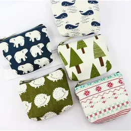 1pc Coin Purse Cactus Bear Cat Travel Toiletry Tampon Storage Bag Beauty Makeup Napkin Bag Cosmetic Sanitary Pad Pouch Organizer