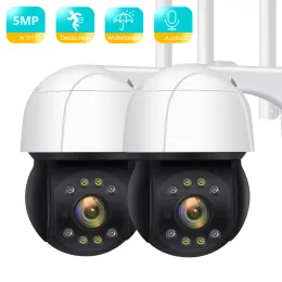 Cameras 5MP PTZ Camera Outdoor 1080P 4X Digital Zoom Speed Dome Camera 2MP WiFi Security CCTV Ai Humanoid Detection Wireless IP Camera