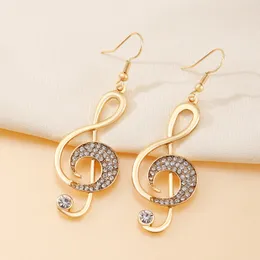 أذن الكفة أقراط المجوهرات العصرية ثلاثية الموسيقى الثامنة clef note fish hook dangle elegence iction as ladies v drop dropress otkmj