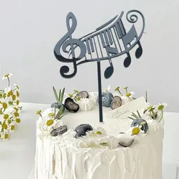 Partyversorgungen Klaviermusik Thema Acrylkuchen Toper Musical Notes Alles Gute zum Geburtstag DIY Dekoration