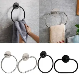 Küche Aufbewahrung Edelstahl Handtuch Ringe Handhalter Badezimmer Wandmontage Rack J78C