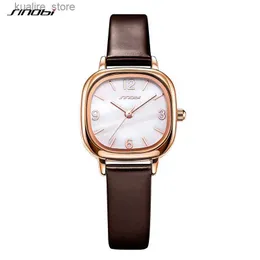 Women's Watches SINOBI New Design Elegant Lady Clock Fashion Woman Quartz es Womens Leather Strap Relogio Femenino montre femme L240402
