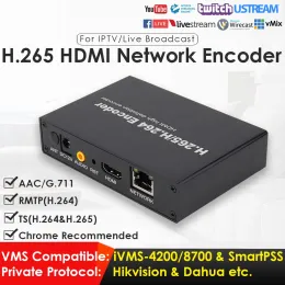 Kartlar H.265 1080p HDMI Video Enkoder IPTV CCTV Gözetim Konferansı için Uygun YouTube Facebook TS RTMP DDNS