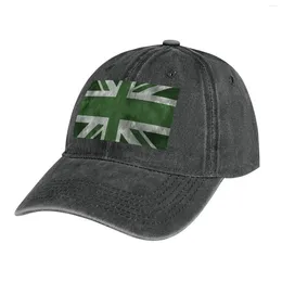 Berets zielony w trudnej sytuacji Union Jack Cowboy Hat Golf Fashion Beach Caps Męskie kobiety