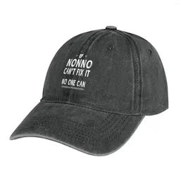 Berety, jeśli nonno nie może to naprawić Day Fathers Day Prezenty dziadek mężczyzn kowboja kapelusz letnie czapki snapback dla kobiet mężczyzn