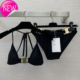 2024 Nuovo stilista di moda set di bikini sexy set di costumi da bagno di lusso nero economici a buon mercato