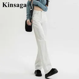 Frauen Jeans Ästhetik hohe Taille Extra langes müßes großes Mädchen Hip Hop 90s Chic Straight Demin Pants College Baggy White Joggers Frauen