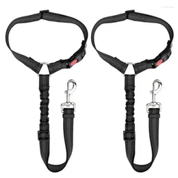 Dog Collars Pet Supplies Car Seat Belt Leash Circle Retractable Elastic Reflective Glow-in-the-dark