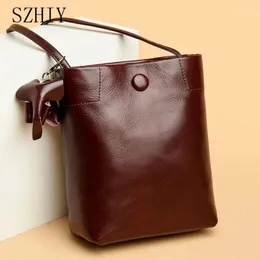 Shoulder Bags Genuine Leather Bag Women Crossbody Purse Designer Top Layer Plant Tanned Cowhide Phone Luxury Vertical Soft