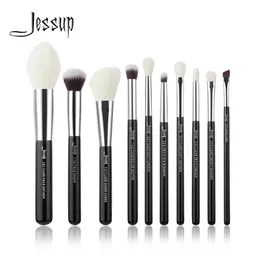 Jessup 10pcs Makeup Brushes Set Beauty tools Make up Brush Cosmetic Foundation Powder Definer Blending Eyeshadow Wing Liner 240323