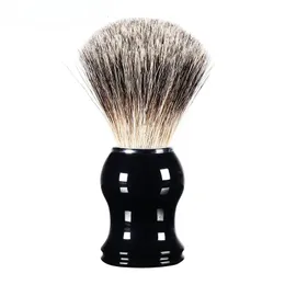 1pc Badger Hair Homem Men's Brush Salon Men Men da barba Facial Limpeza Tool Brush Razor Brush com maçaneta de madeira / plástico