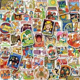 Araba Stickers 50 PCS Karışık Çizgi Film Retro Hayalet Iti Lage Diy Kaykay Dizüstü Dizüstü Örneği Gitar Çıkartma Çıkarma Oyuncaklar Dalgalanma Teslimat Otomobil Dhgko