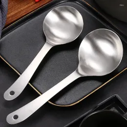 Spoons 304 Stainless Steel Round Rice Spoon Large Capacity Tablespoons Pot Ramen Soup Scoop Tableware Kitchen Cooking Utensils