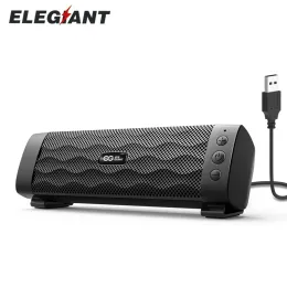 Högtalare Elegiant SR030 8W USB WIRED Soundbar 2.0 Channel Stereo Desktop Computer PC Laptop Speaker Mp3 Music Player Sound Bar USB Input