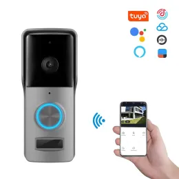 Door de campainha 2022 Tuya Wi -Fi Video Doorbell Câmera 1080p Bateria à prova d'água Ponto de maca externa sem fio intercomunicatem -se com Alexa Google Home