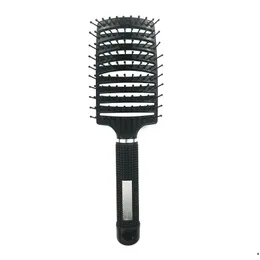 Hårborstar krökta vildsvin borstbrush mas comb Detangling Portable Usef Hairbrush for Women Straight Curly Styling Smooth Drop Delive Otleo