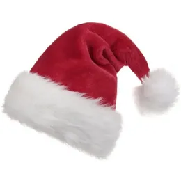 Christmas Hats New Year Thick Plush Hat Adults Kids Hat Christmas Decorations For Home Xmas Santa Claus Gifts Warm Winter Cap