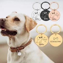 Dog Tag Custom Custom Anti-Lost ID Tags Подарки для собак персонализированный владелец Pet Onker Puppy Puppy Pllate